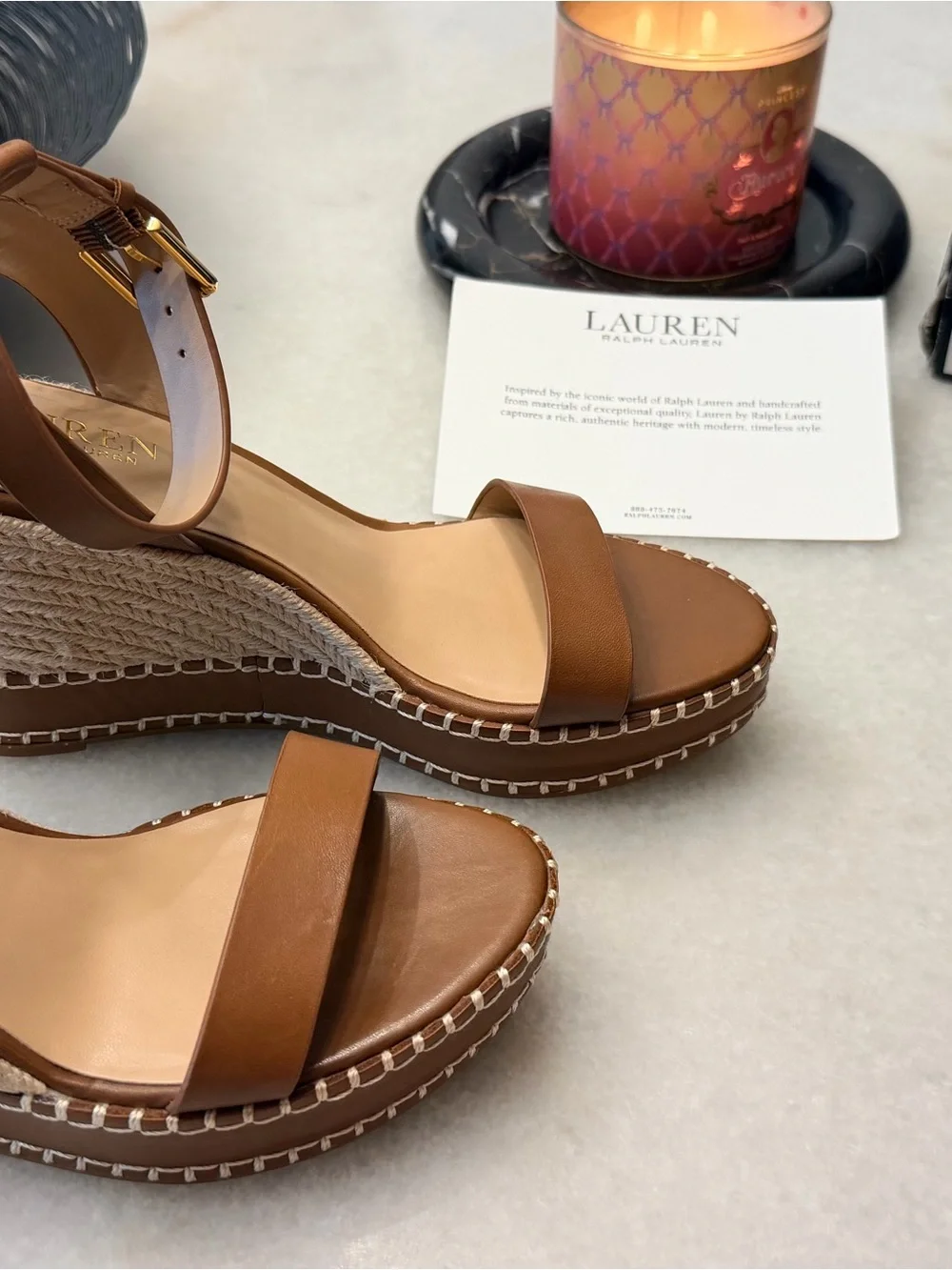 Lauren Ralph Lauren tan leather